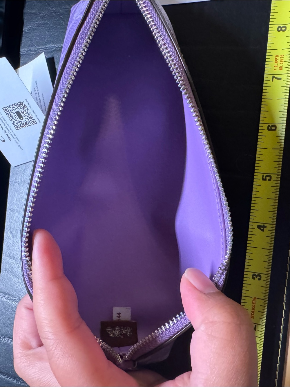 Coach signature pencil case in iris / purple - Picture 7 of 7
